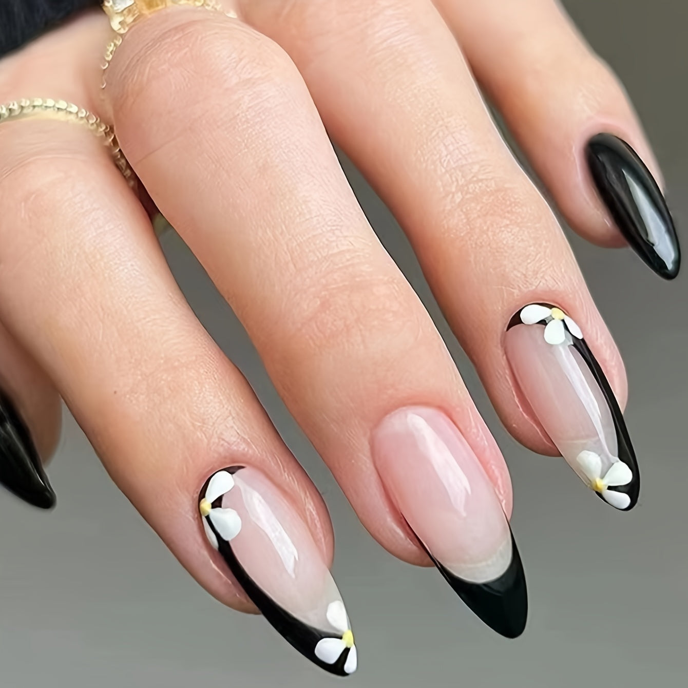Dark Red Press On Nails(24 Pcs)