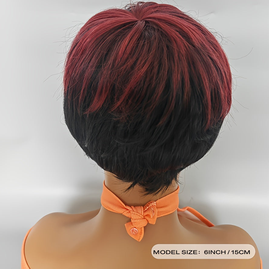 Pixie Cut Wig (Synthetic) 6- inch 150% Density