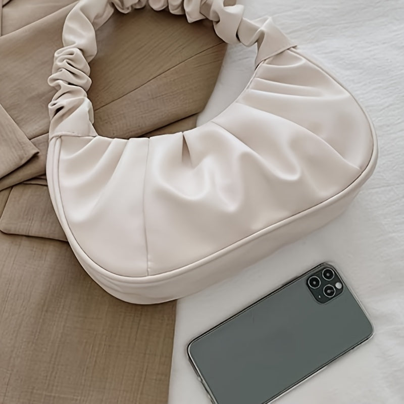 Cloud Ruched Hobo Bag