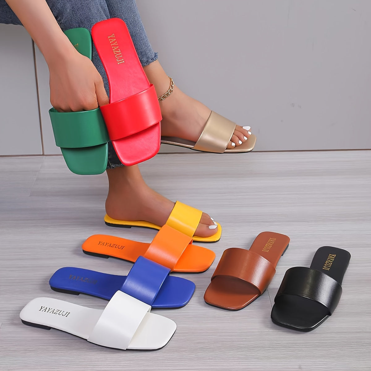 Women's Colorful Slide Sandals