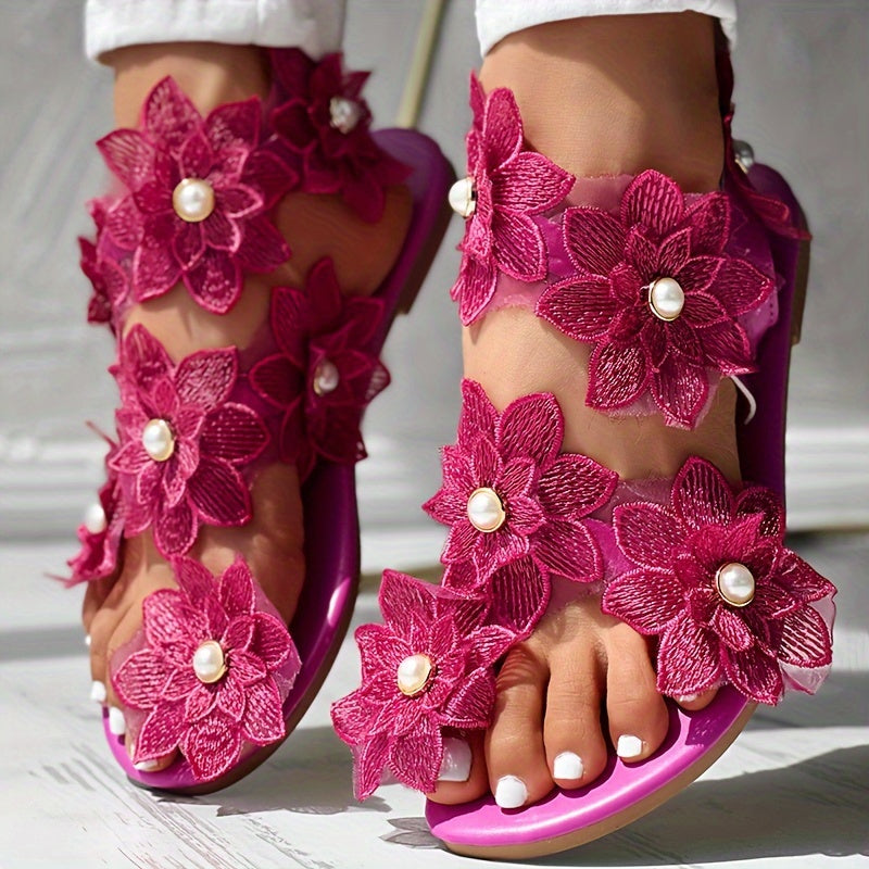 Women's Flowers Flat Sandals