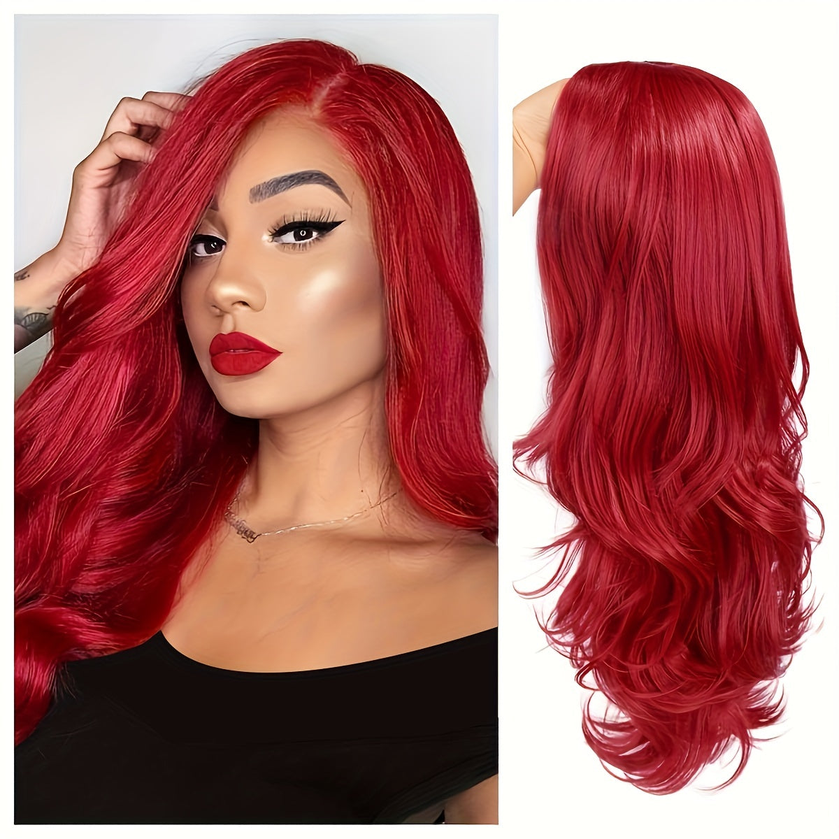 Long Wavy Wig (Bluish/Green) (Synthetic)