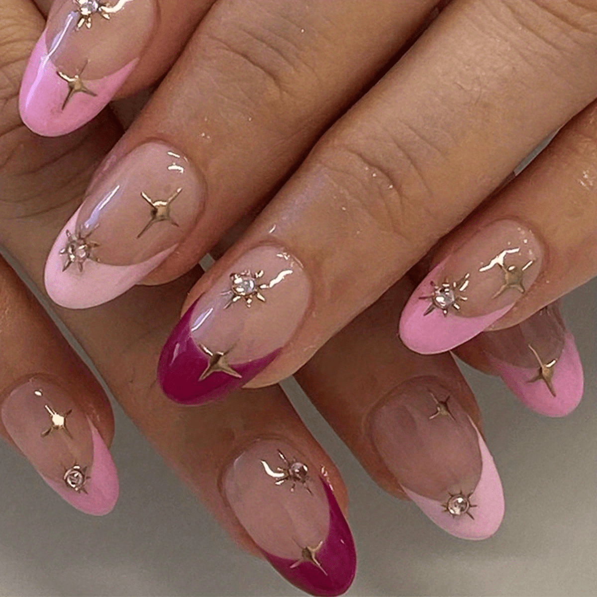 Glossy Short Oval Fake Nails (24pcs)