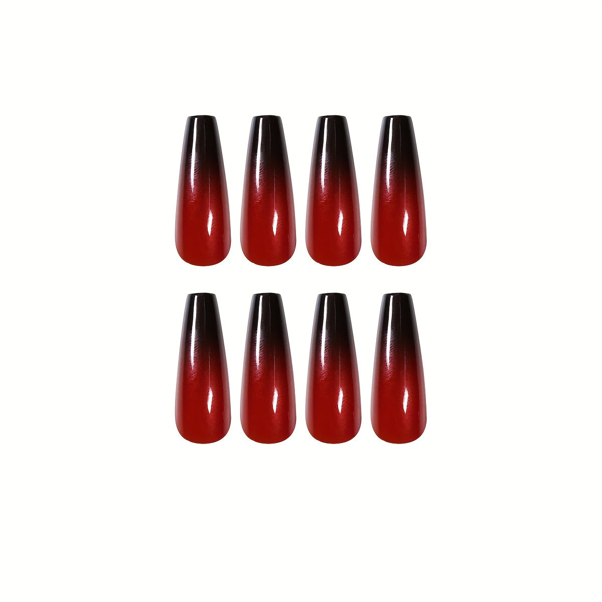 Coffin Press On Nails Long Retro Red (24 Pcs)