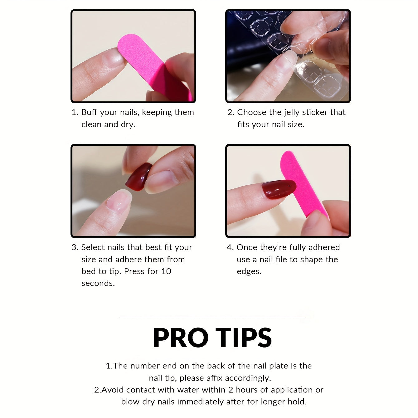 Short Manicure Solid Color Purple Chrome (24pcs)