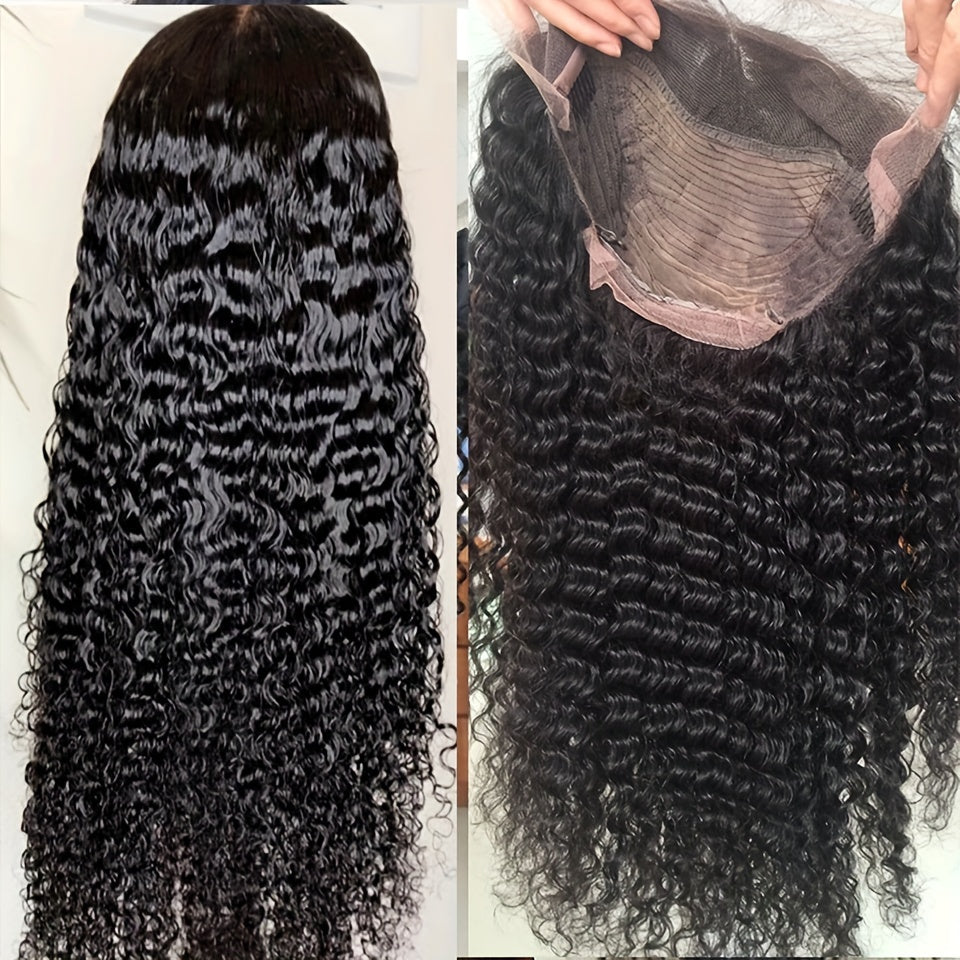 Brazilian Deep Wave Lace Front Wig HD Transparent 13x4