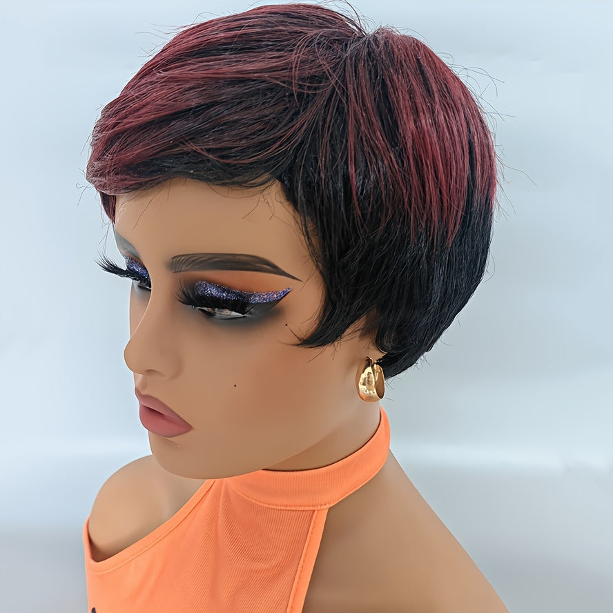 Pixie Cut Wig (Synthetic) 6- inch 150% Density