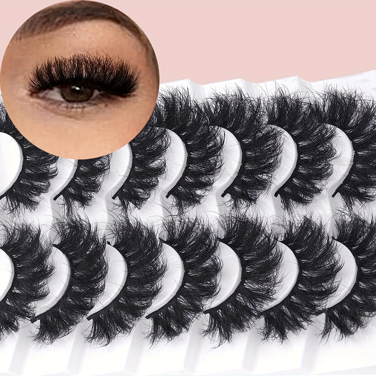 6D Volume Lashes with Perfect C-Curl, 20mm (7 Pairs)