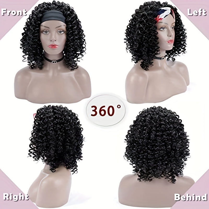 Headband Wigs 14 Inch Kinky Curly (Syntheic)