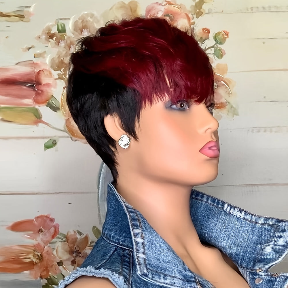 Pixie Cut Wig (Synthetic) 6- inch 150% Density