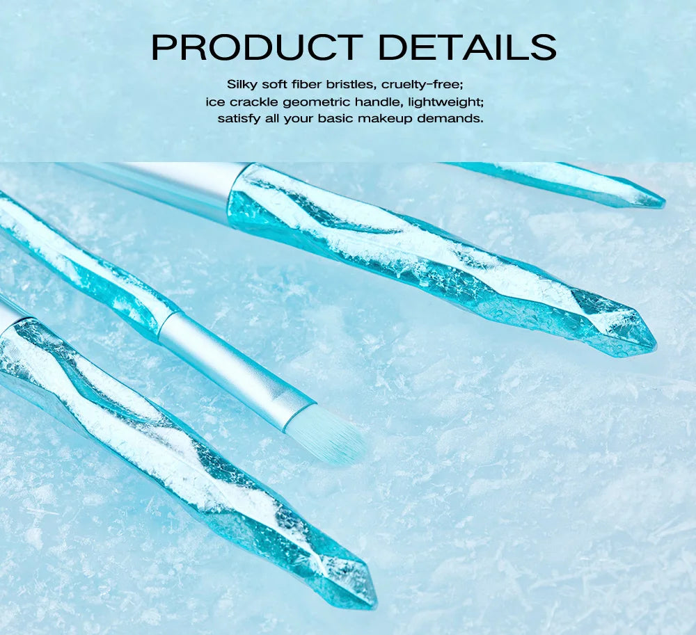 Glacier Blue Make up brushes (8pcs)