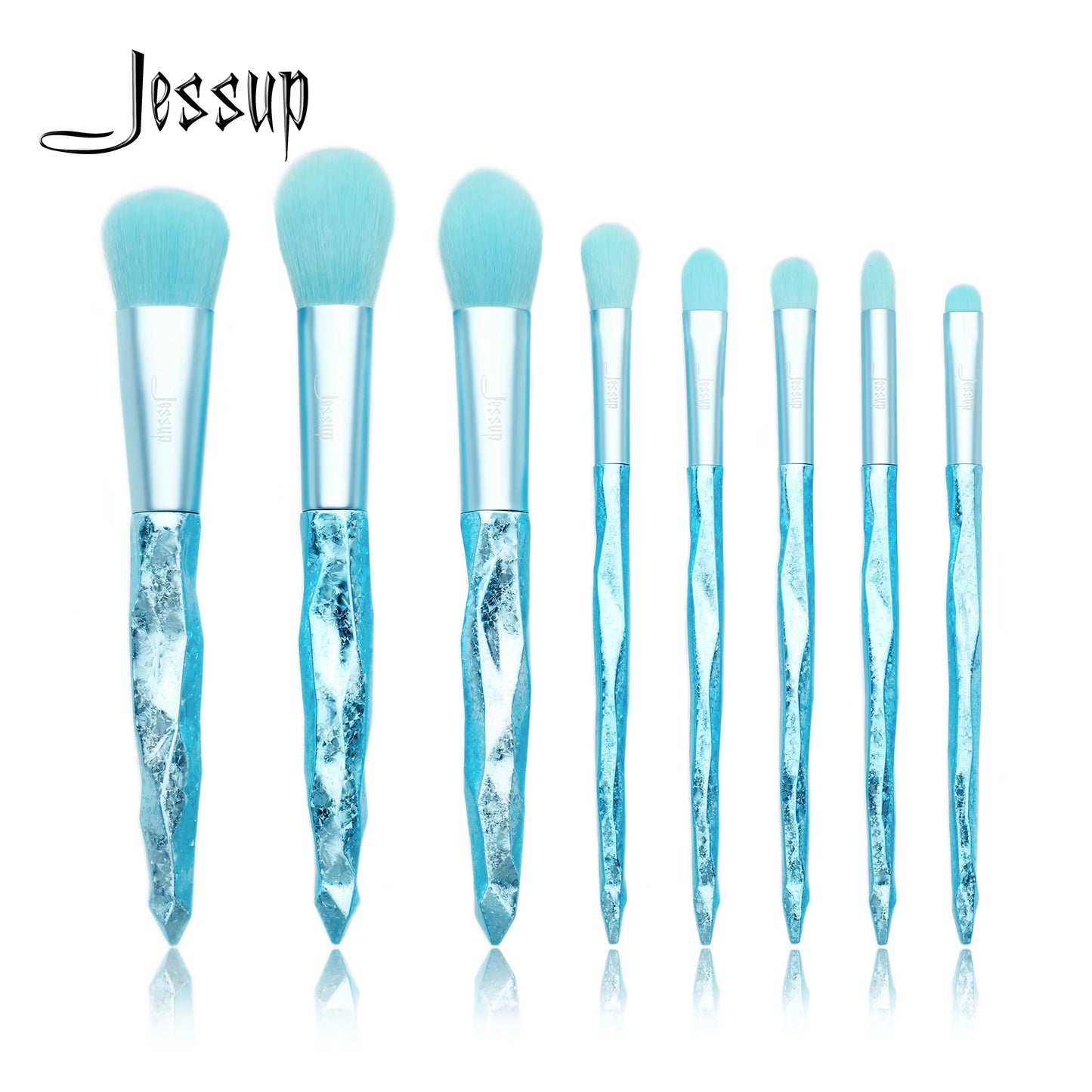 Glacier Blue Make up brushes (8pcs)