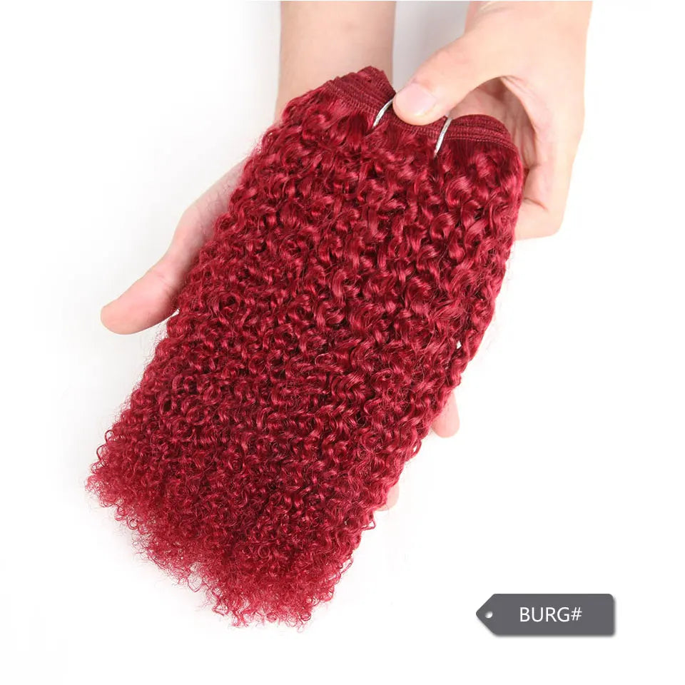 Afro Kinky Peruvian Human Hair Weave Bundles