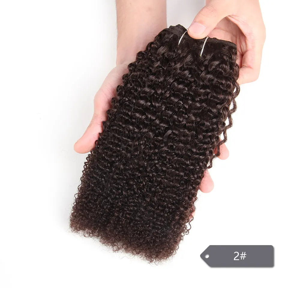 Afro Kinky Peruvian Human Hair Weave Bundles