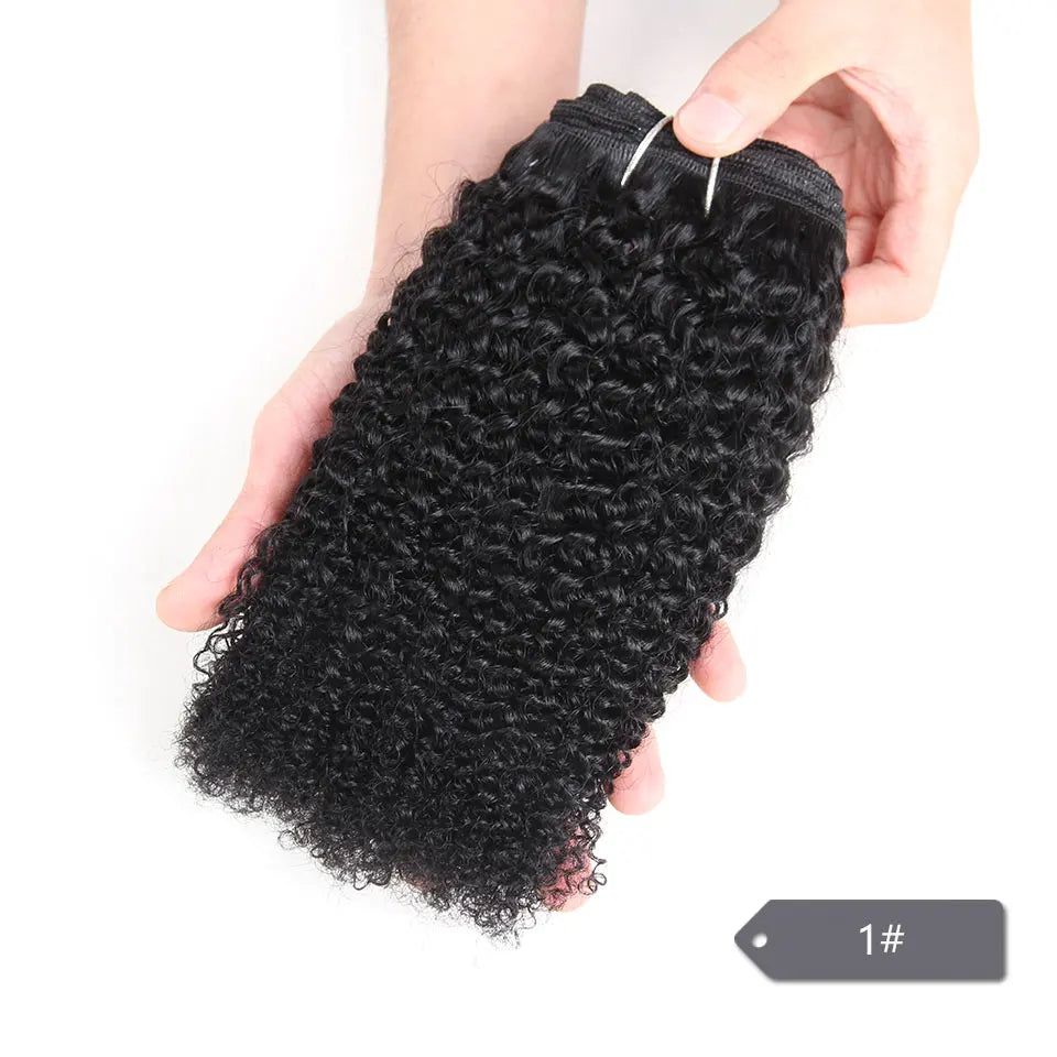Afro Kinky Peruvian Human Hair Weave Bundles