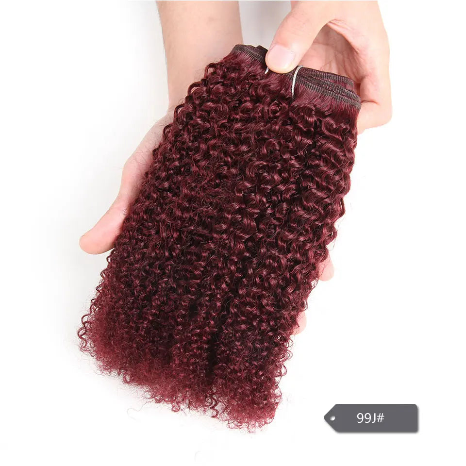 Afro Kinky Peruvian Human Hair Weave Bundles