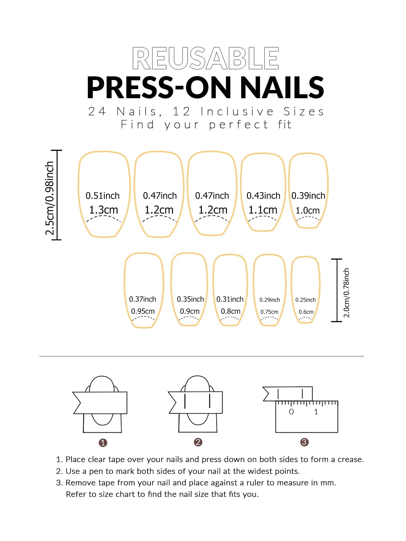 Medium Almond Flesh color Press On Nails ( 24PCS)