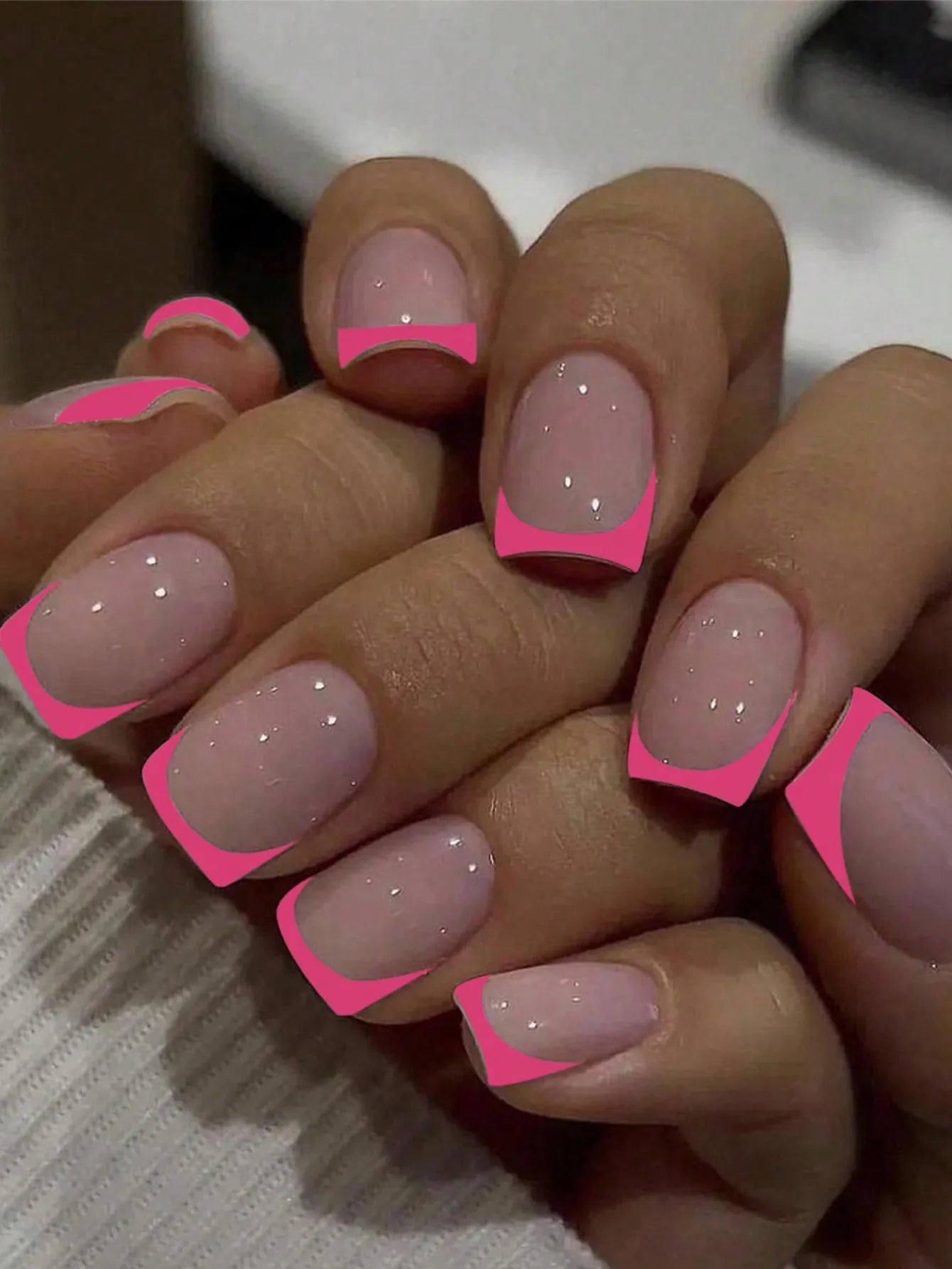 ARTAUG ress On Nails Short Almond Red Wine (24 pcs)