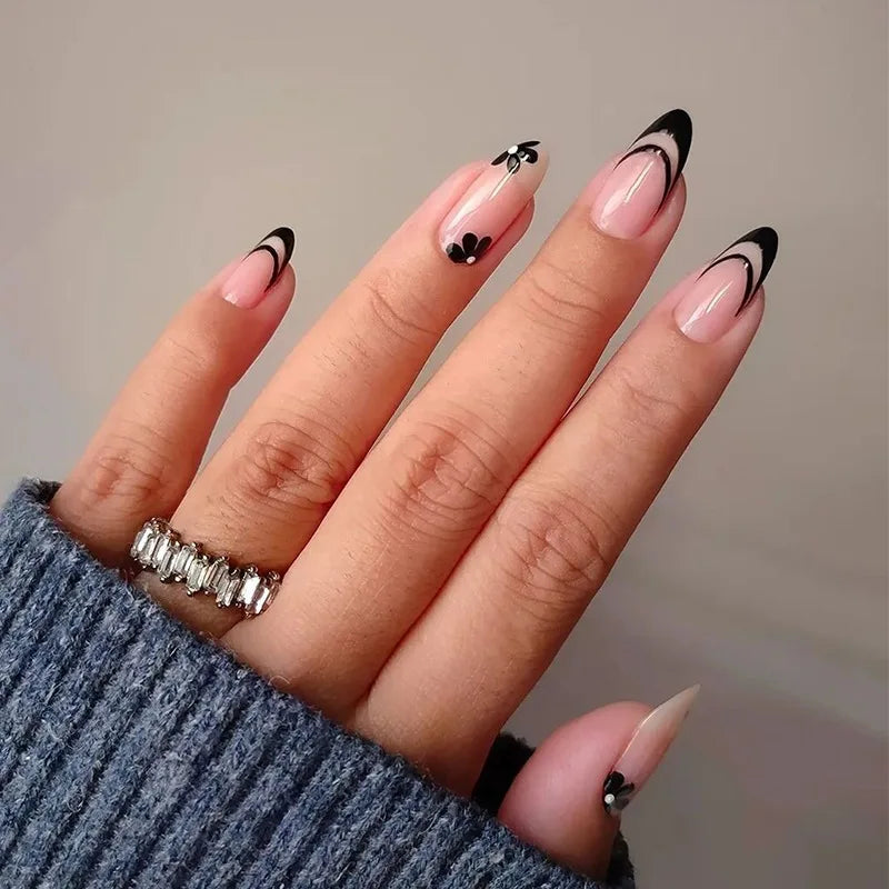 Almond False Nails Press On (24 pcs)
