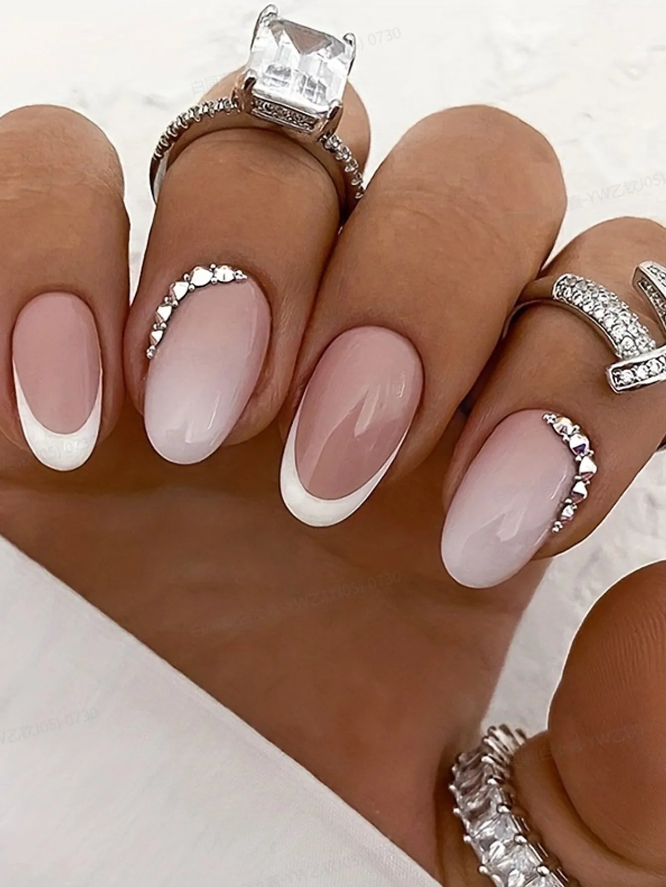 Medium Almond Flesh color Press On Nails ( 24PCS)