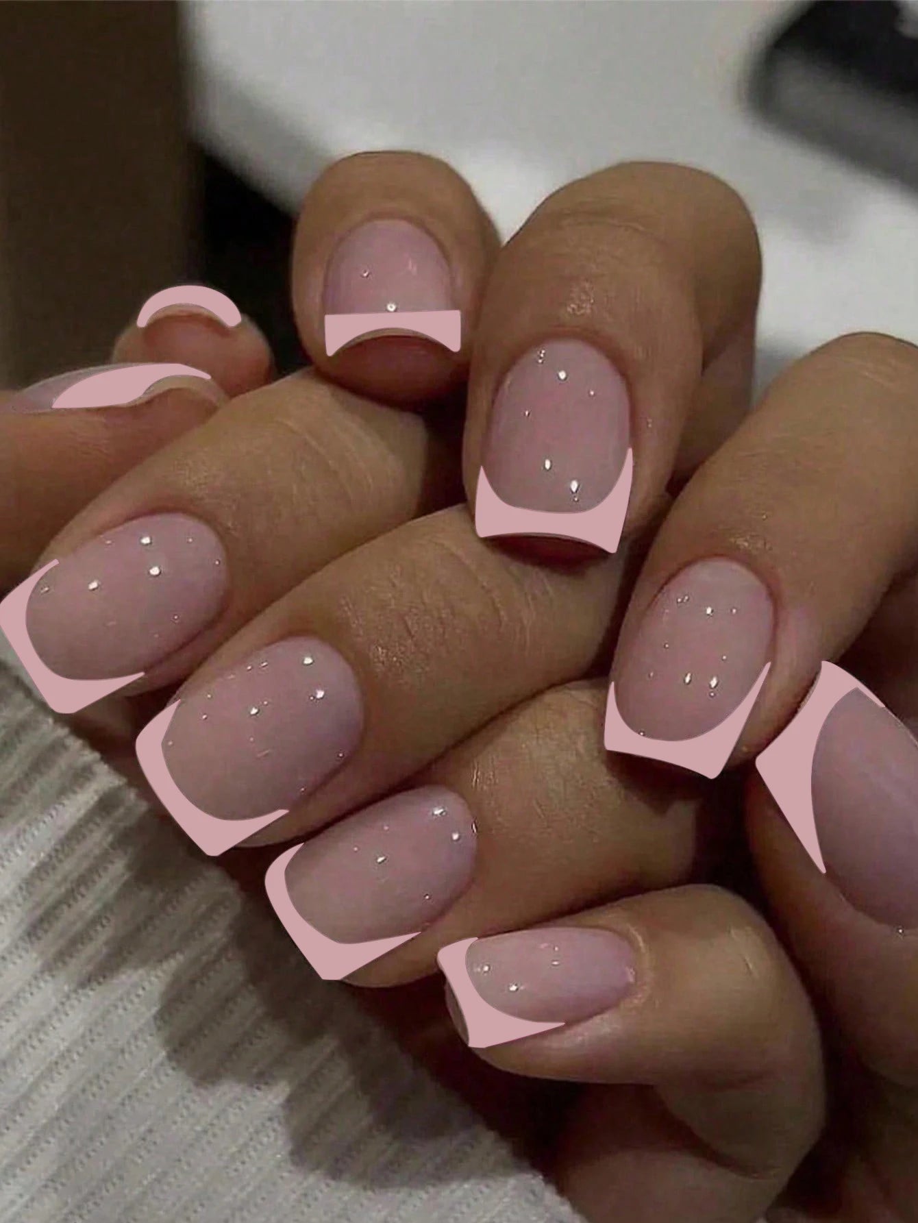 ARTAUG ress On Nails Short Almond Red Wine (24 pcs)