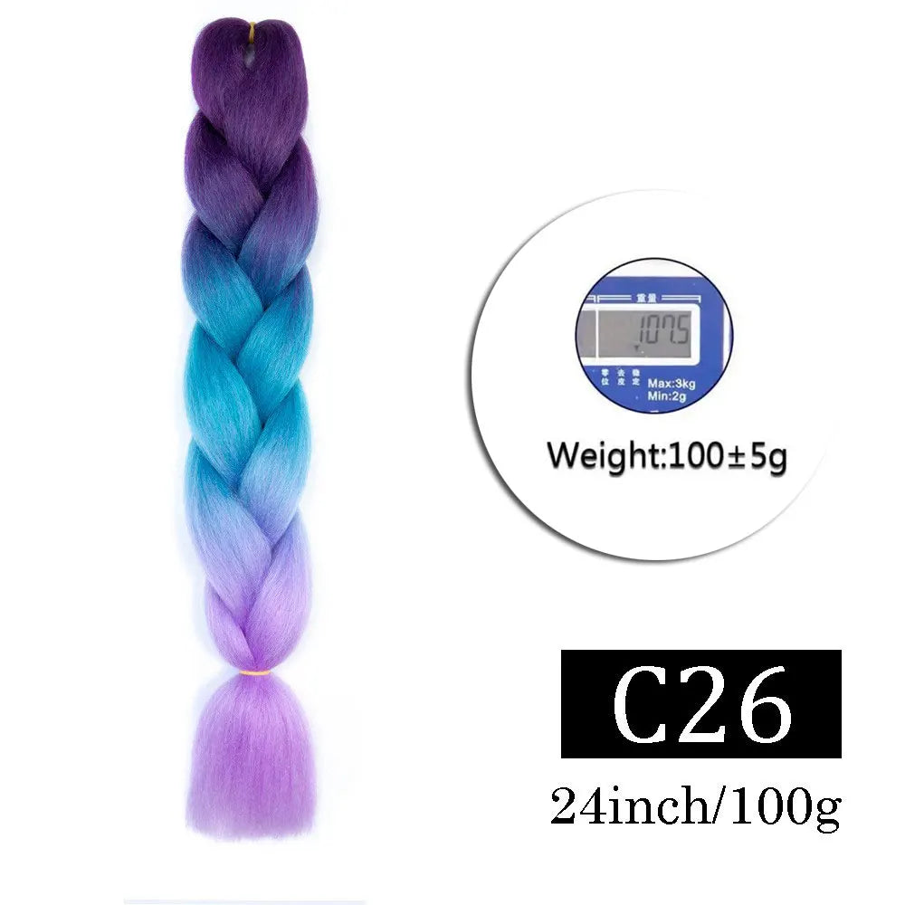 Multi-color Braiding Hair Synthetic
