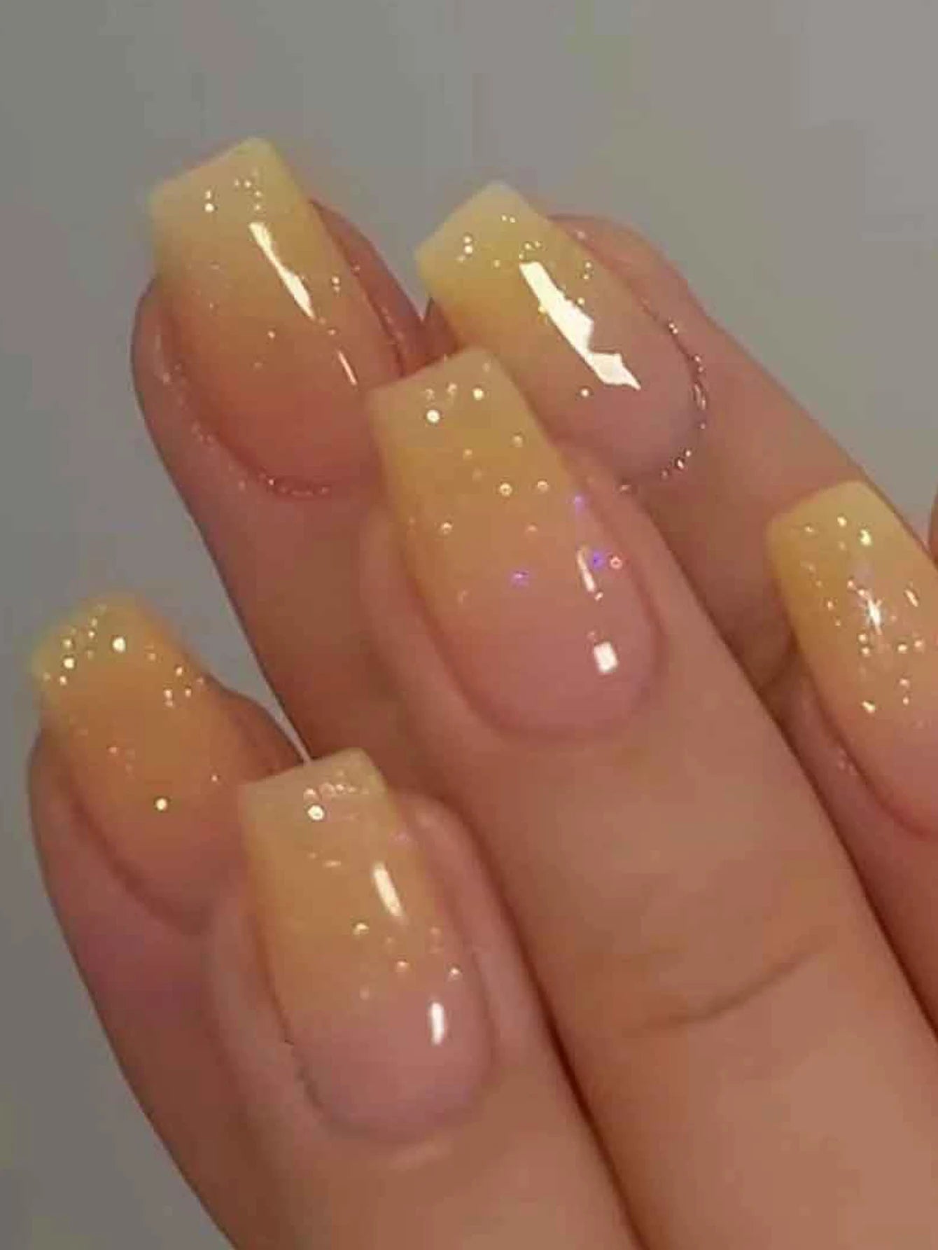 Medium Almond Flesh color Press On Nails ( 24PCS)