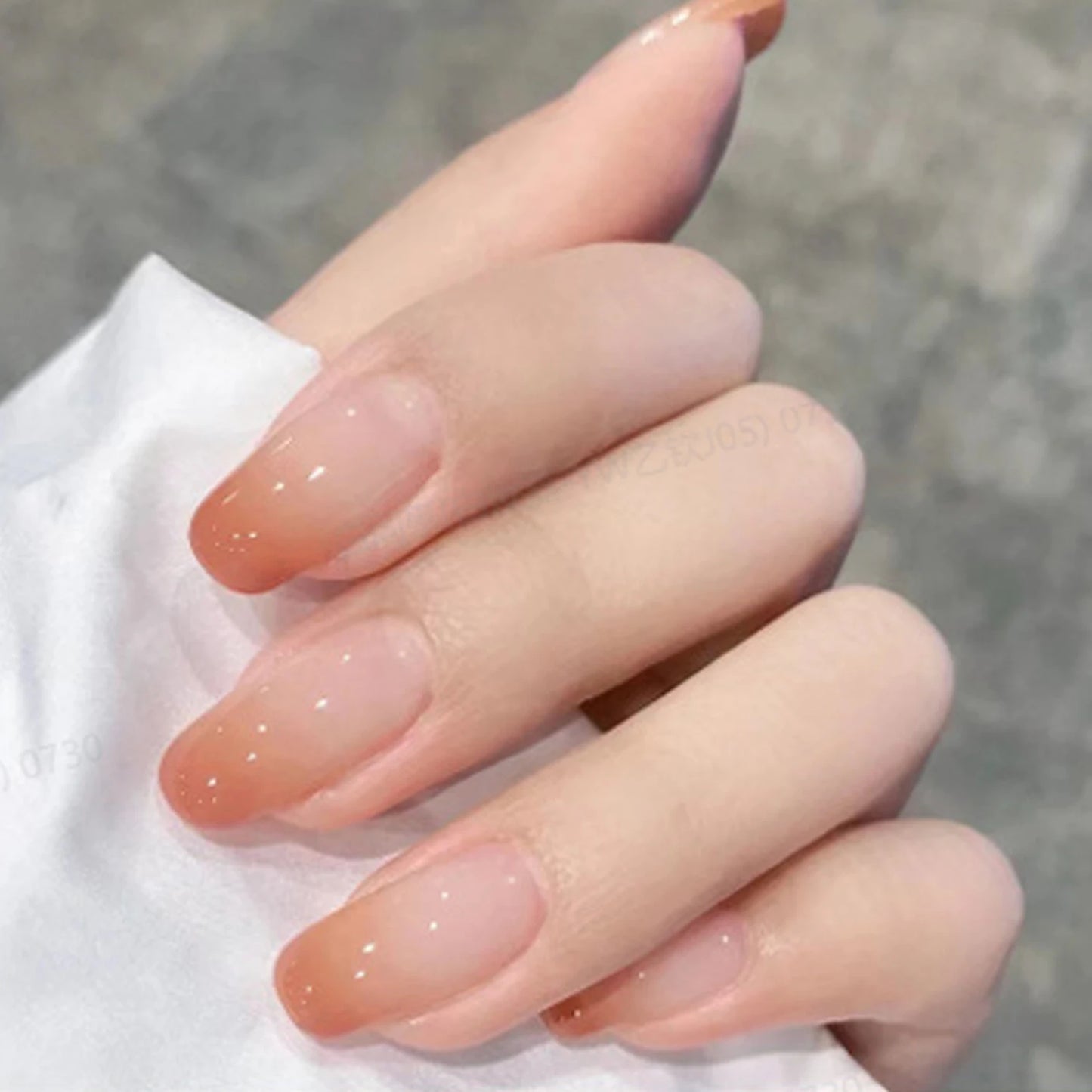 Medium Almond Flesh color Press On Nails ( 24PCS)