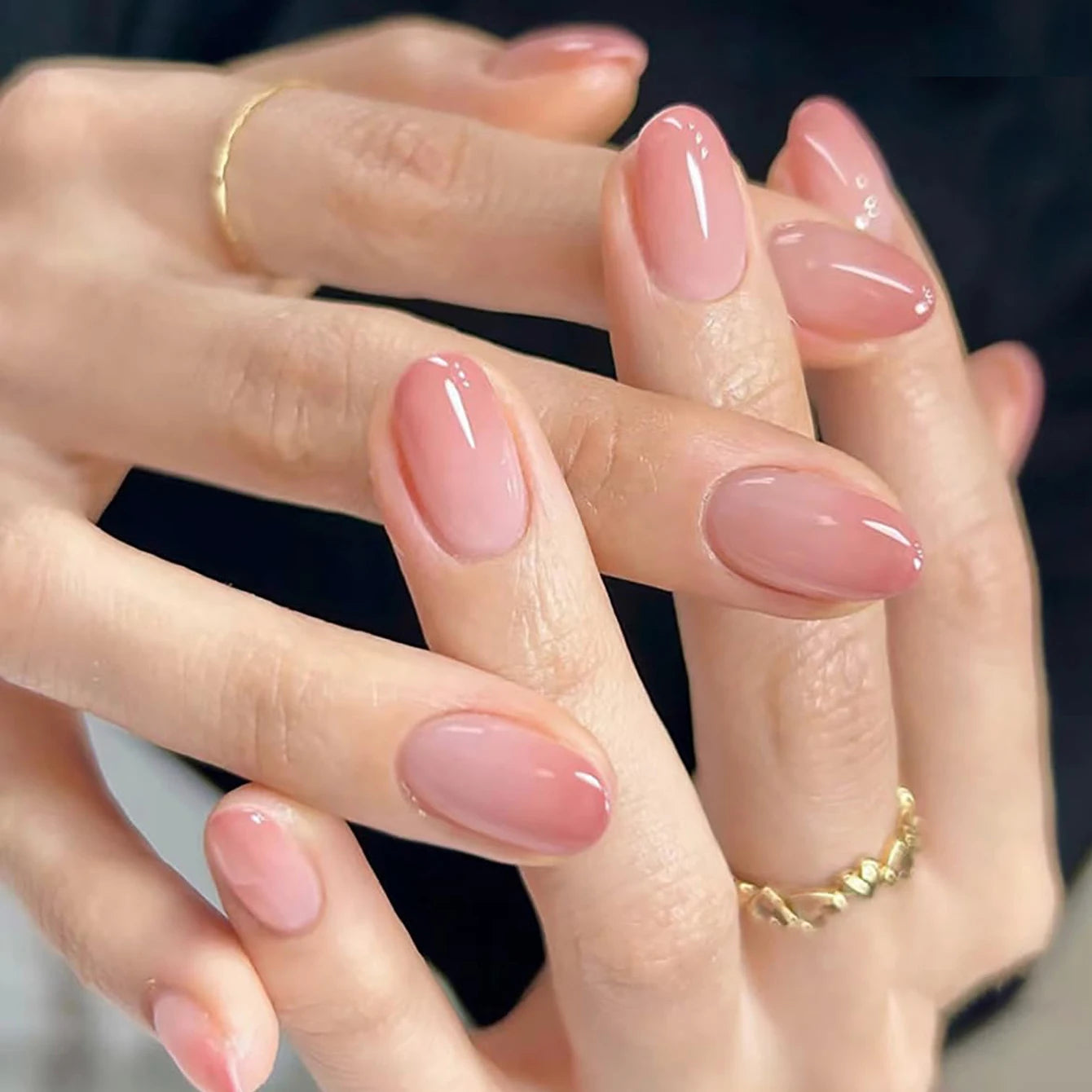Long Coffin Pink Press On Nails (24PCS )