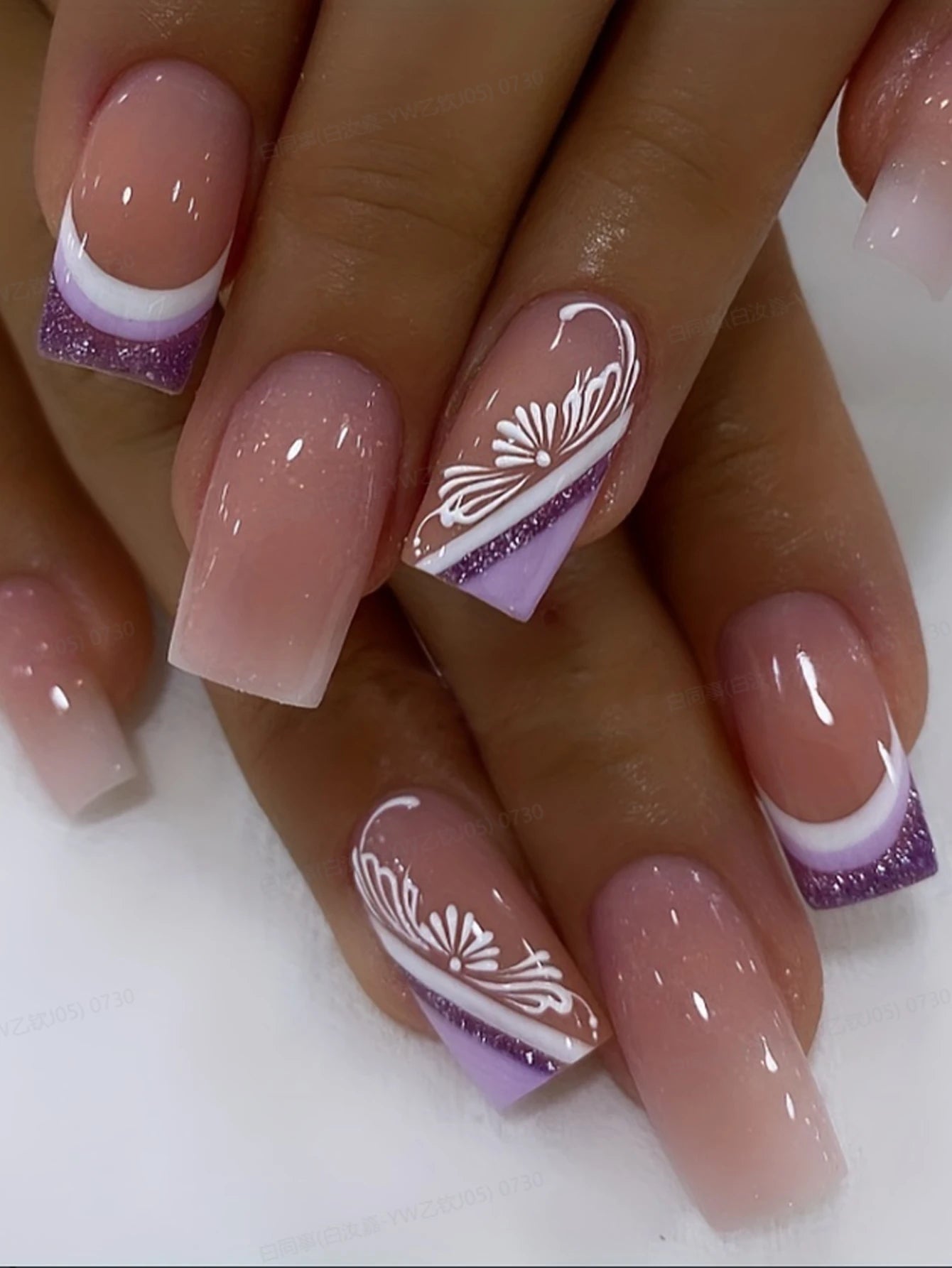 Medium Almond Flesh color Press On Nails ( 24PCS)