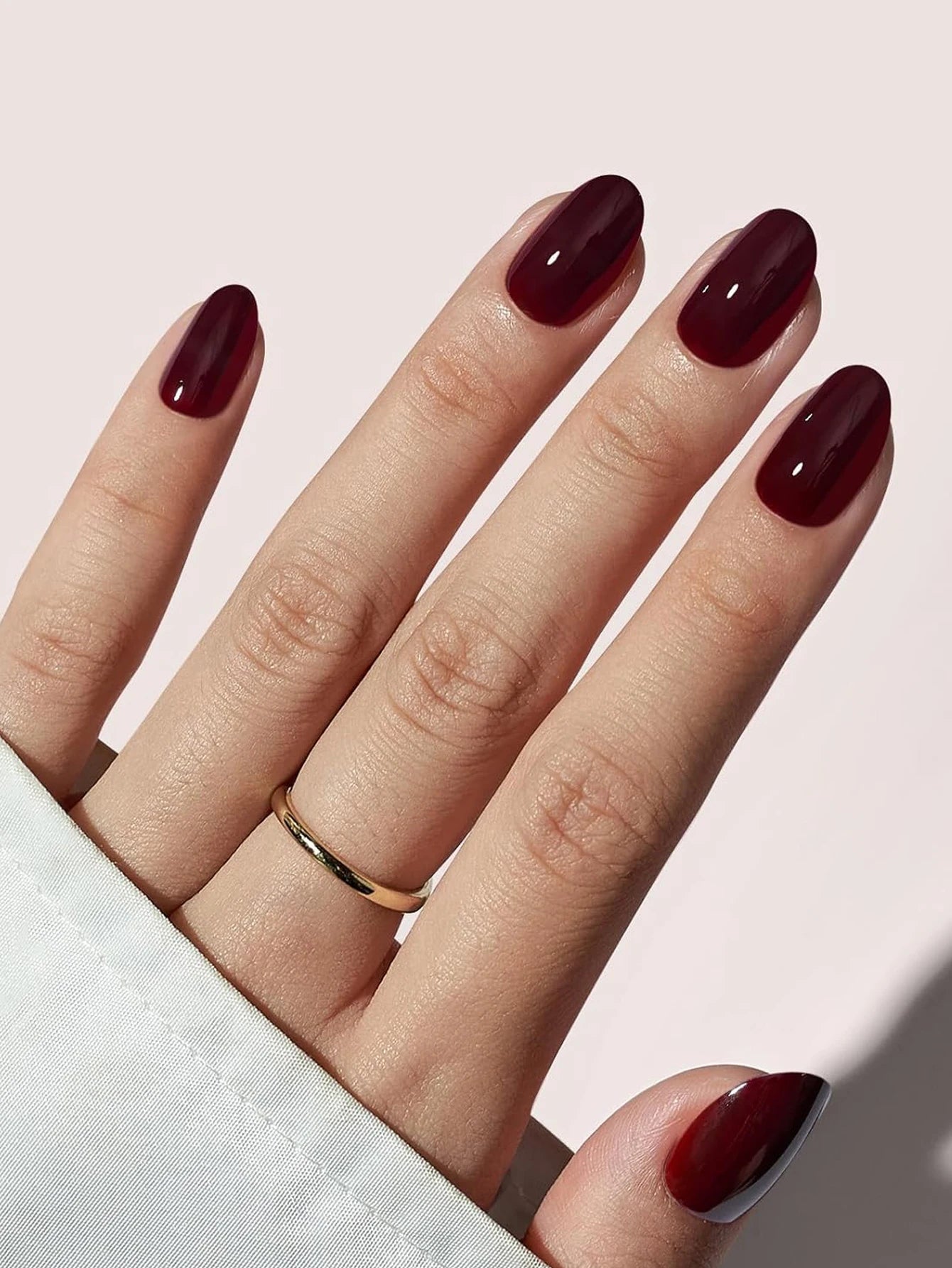 ARTAUG ress On Nails Short Almond Red Wine (24 pcs)