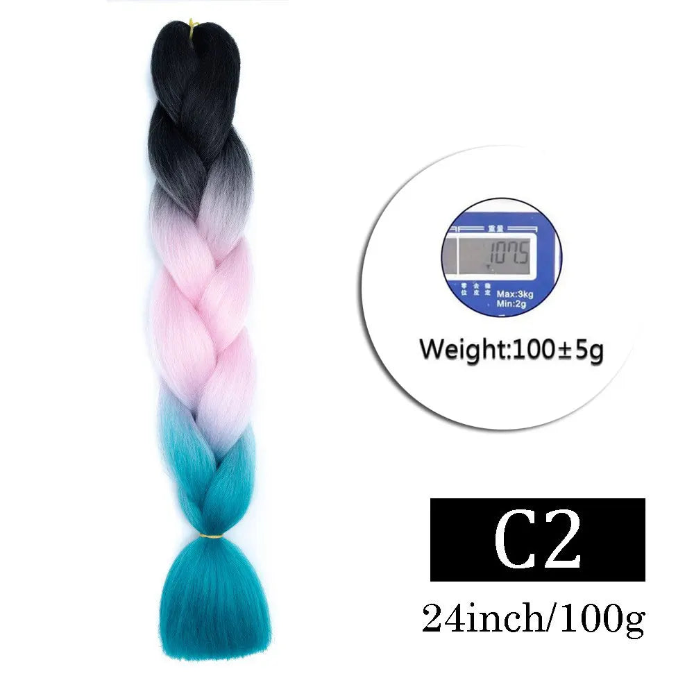 Multi-color Braiding Hair Synthetic