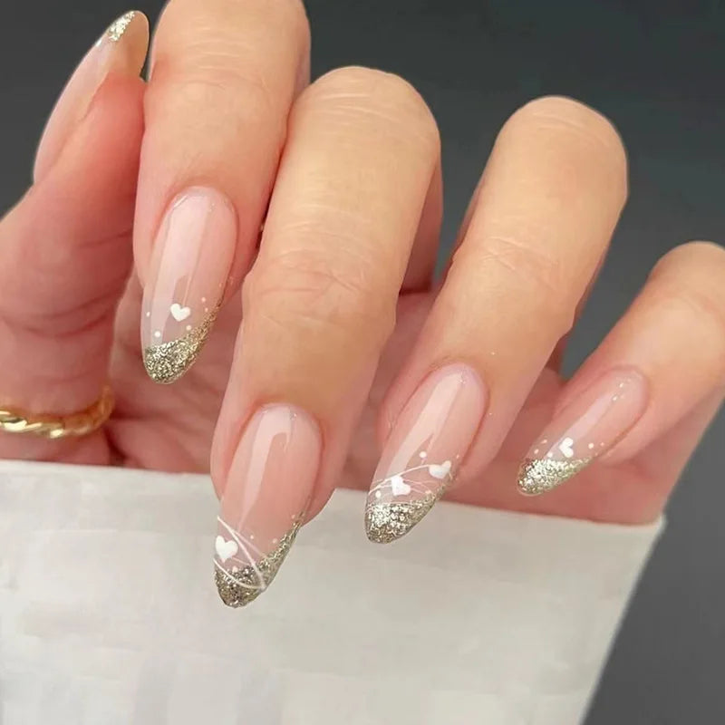 Almond False Nails Press On (24 pcs)