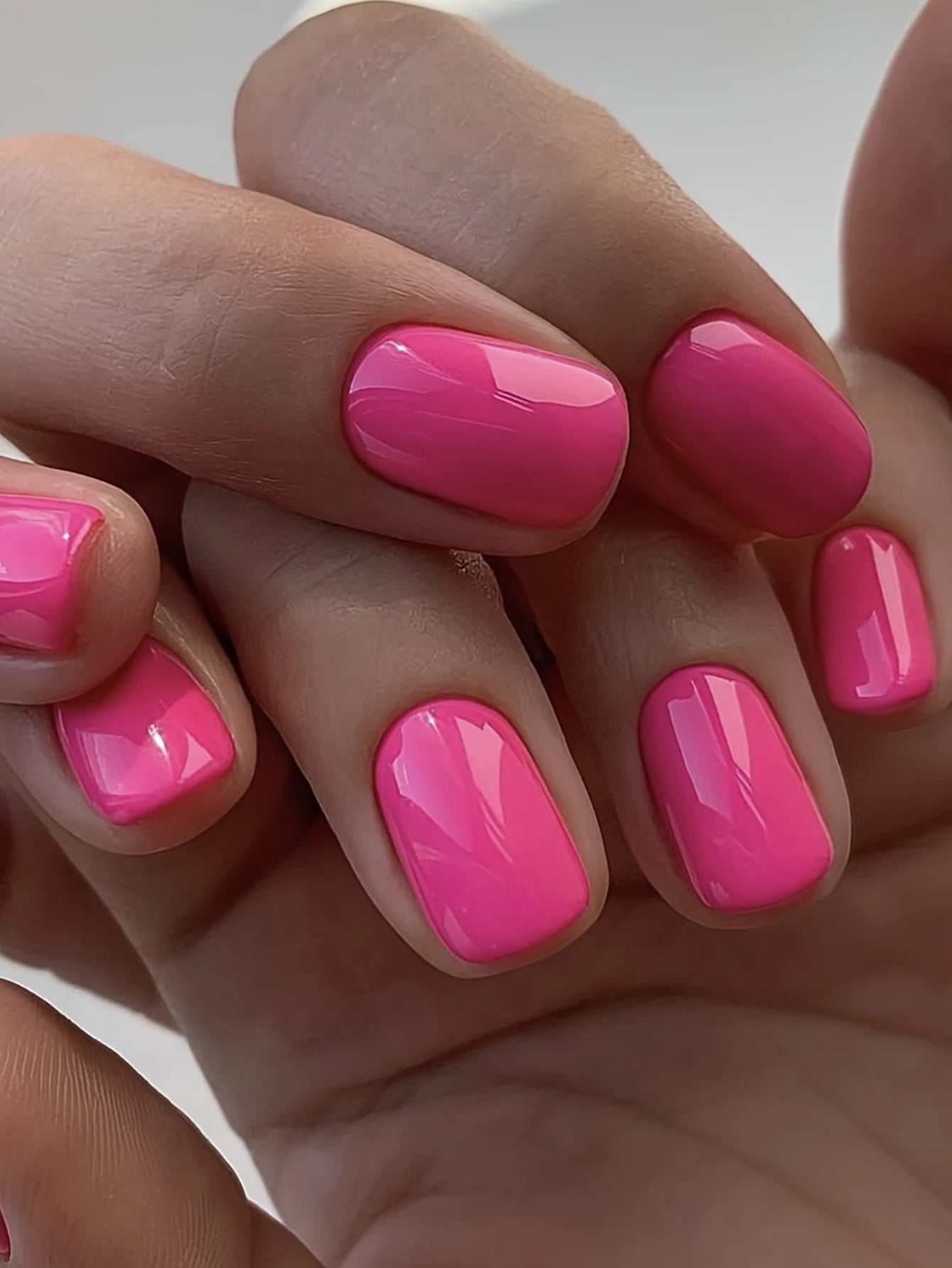 Medium Press On Nails Square Black (24 Pcs)
