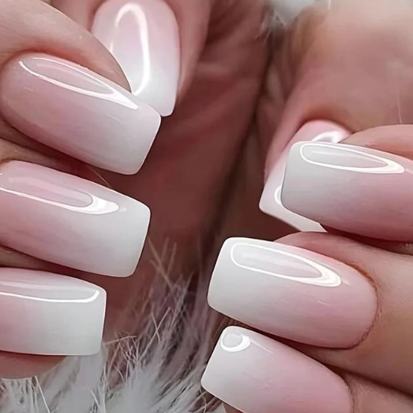 Long Coffin Pink Press On Nails (24PCS )
