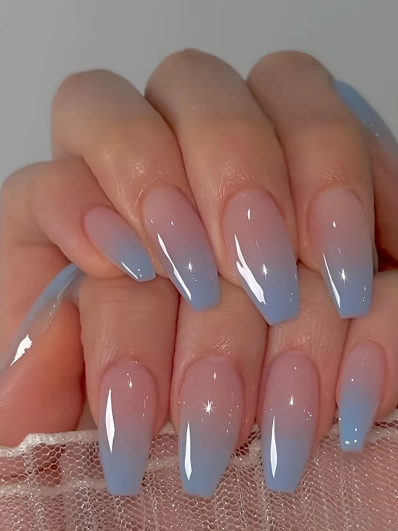 Medium Almond Flesh color Press On Nails ( 24PCS)