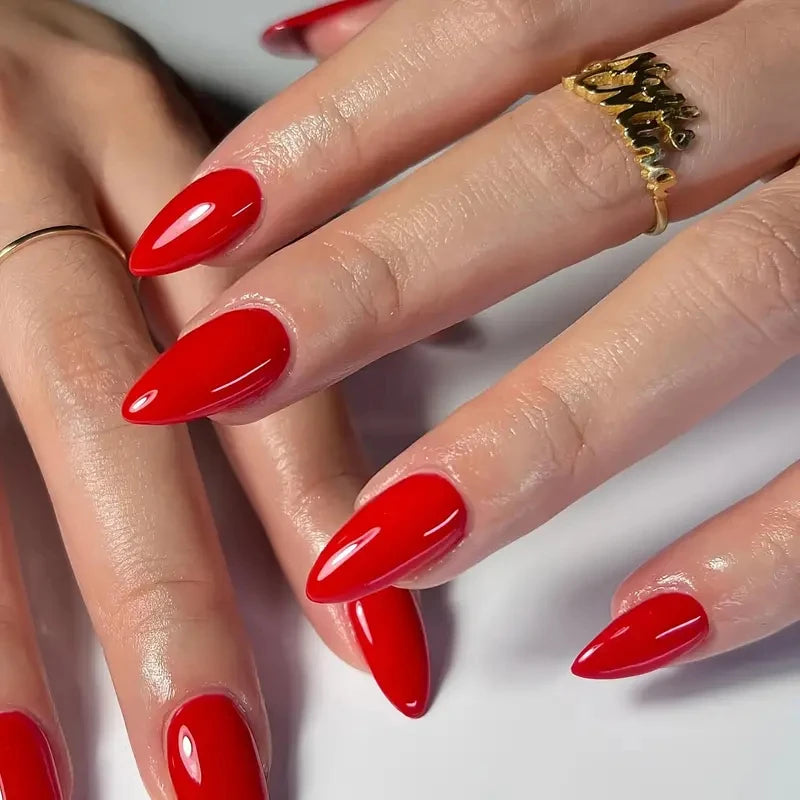 ARTAUG ress On Nails Short Almond Red Wine (24 pcs)
