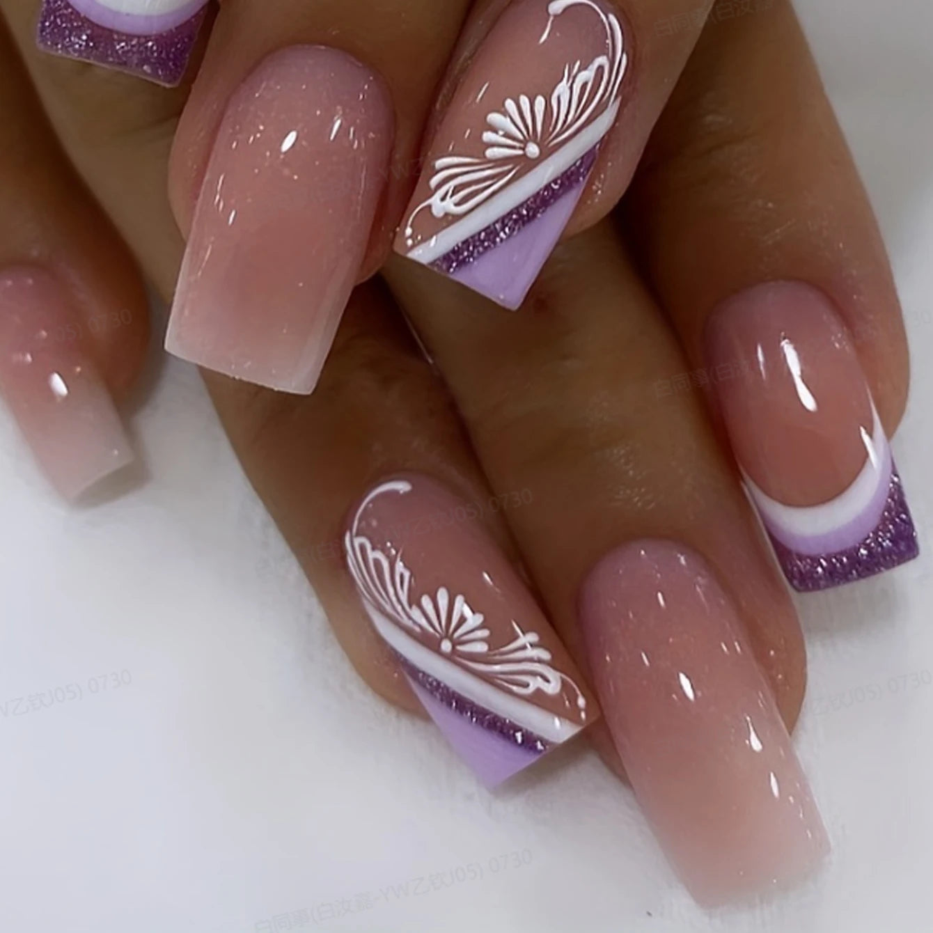 Medium Almond Flesh color Press On Nails ( 24PCS)