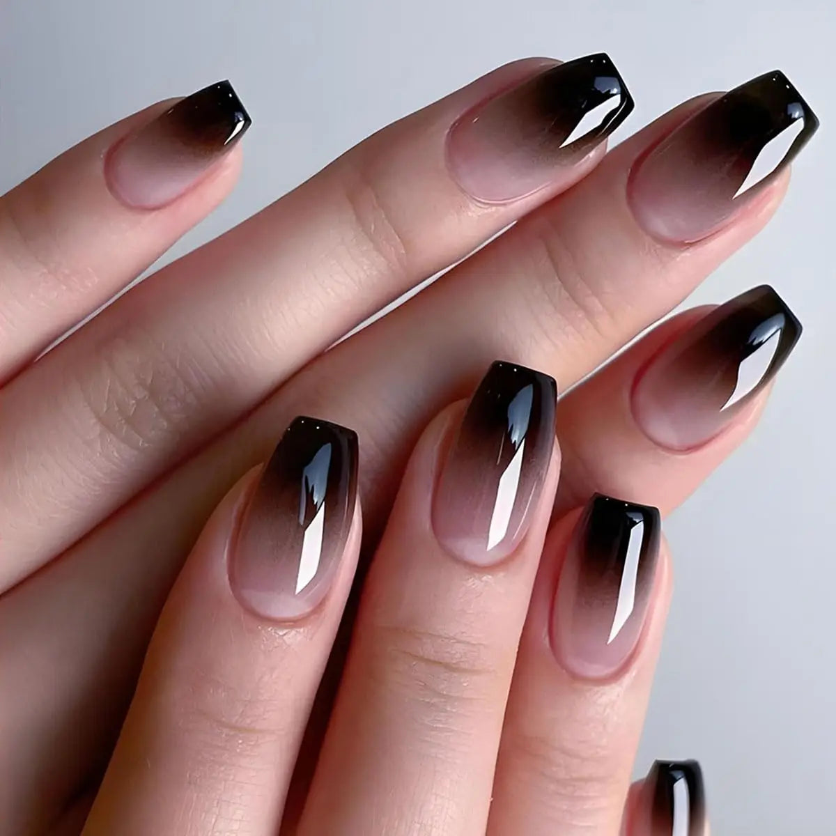 Long Coffin Pink Press On Nails (24PCS )