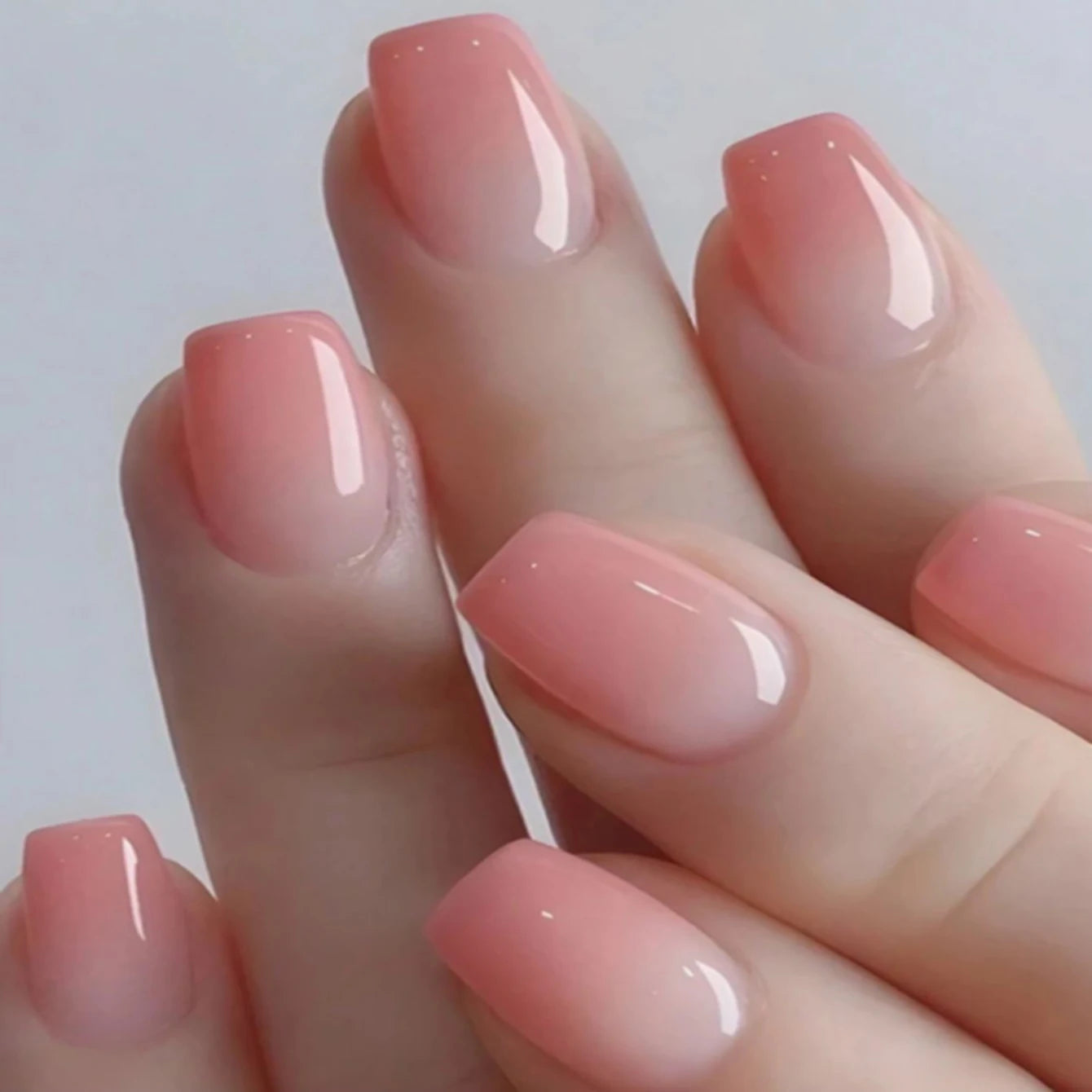Medium Almond Flesh color Press On Nails ( 24PCS)