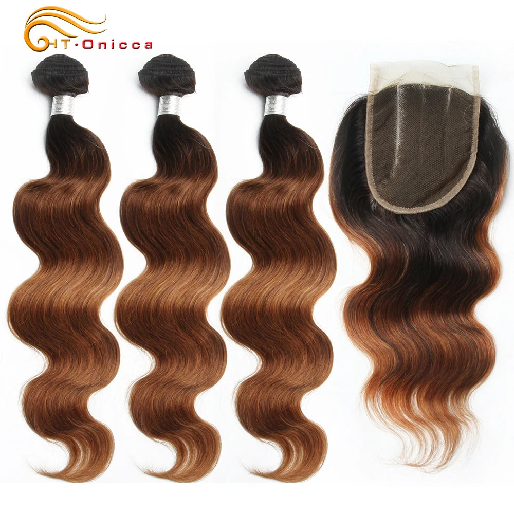 Body Wave Bundles With Closure 100% Human Hair