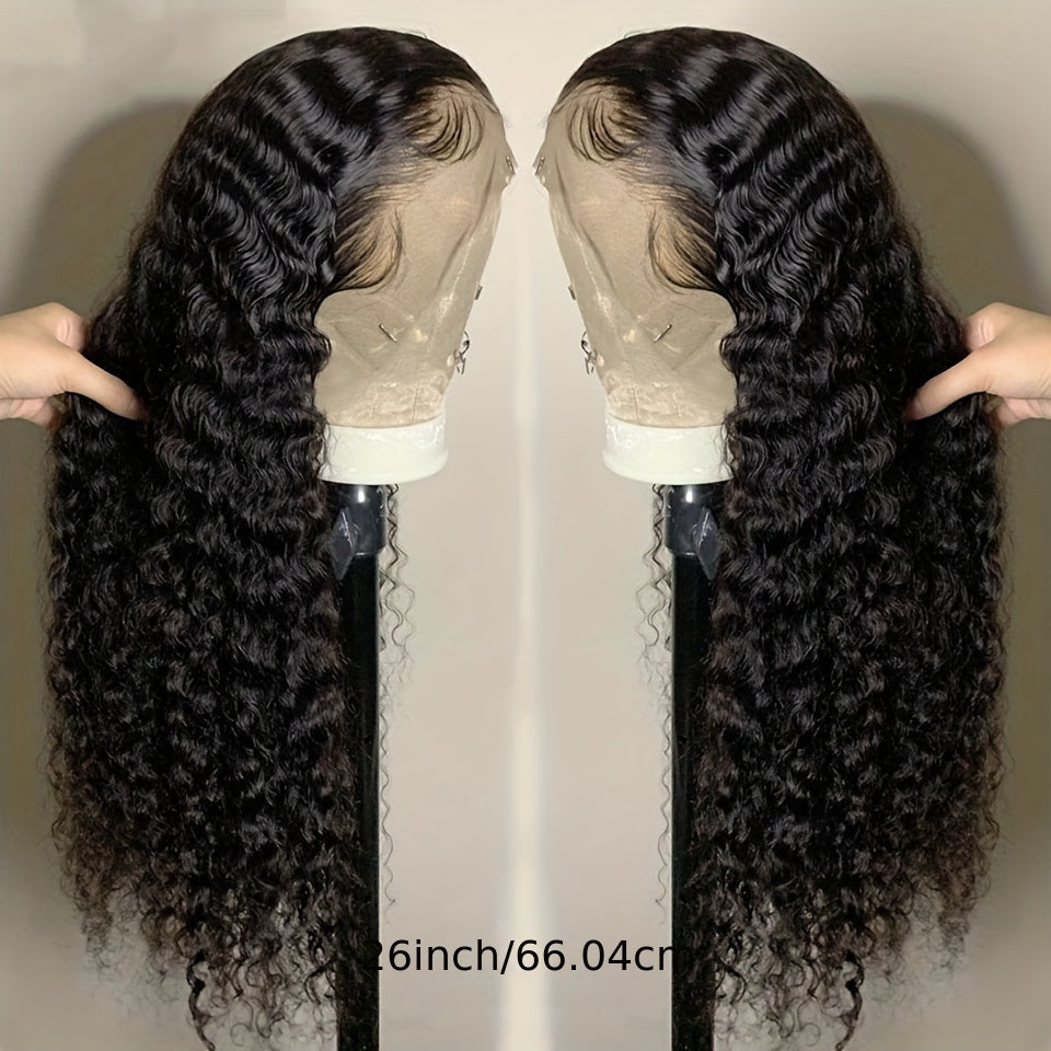 Brazilian Deep Wave Lace Front Wig HD Transparent 13x4