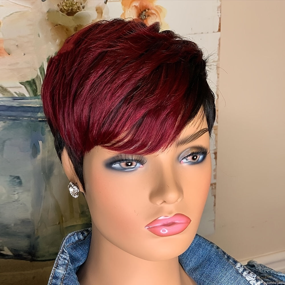 Pixie Cut Wig (Synthetic) 6- inch 150% Density