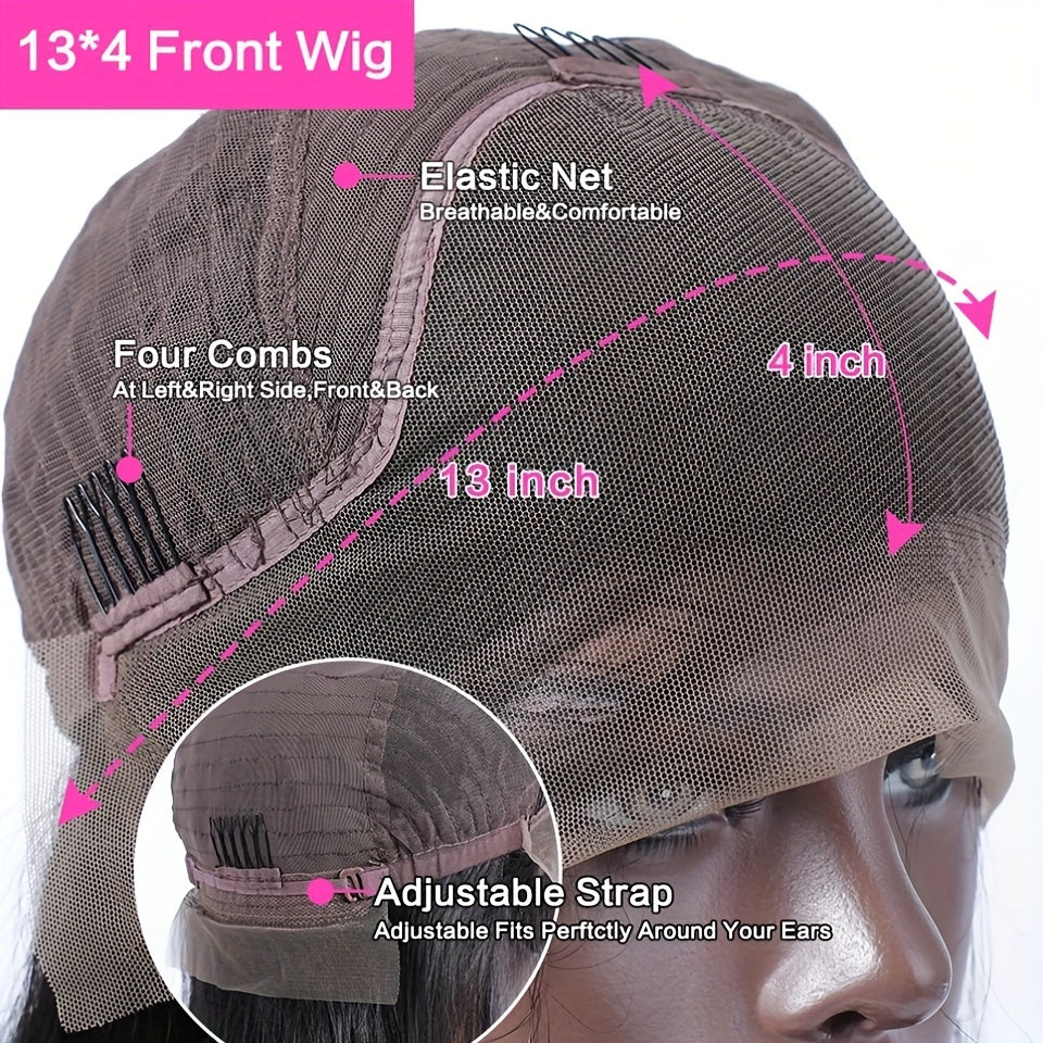 Brazilian Deep Wave Lace Front Wig HD Transparent 13x4
