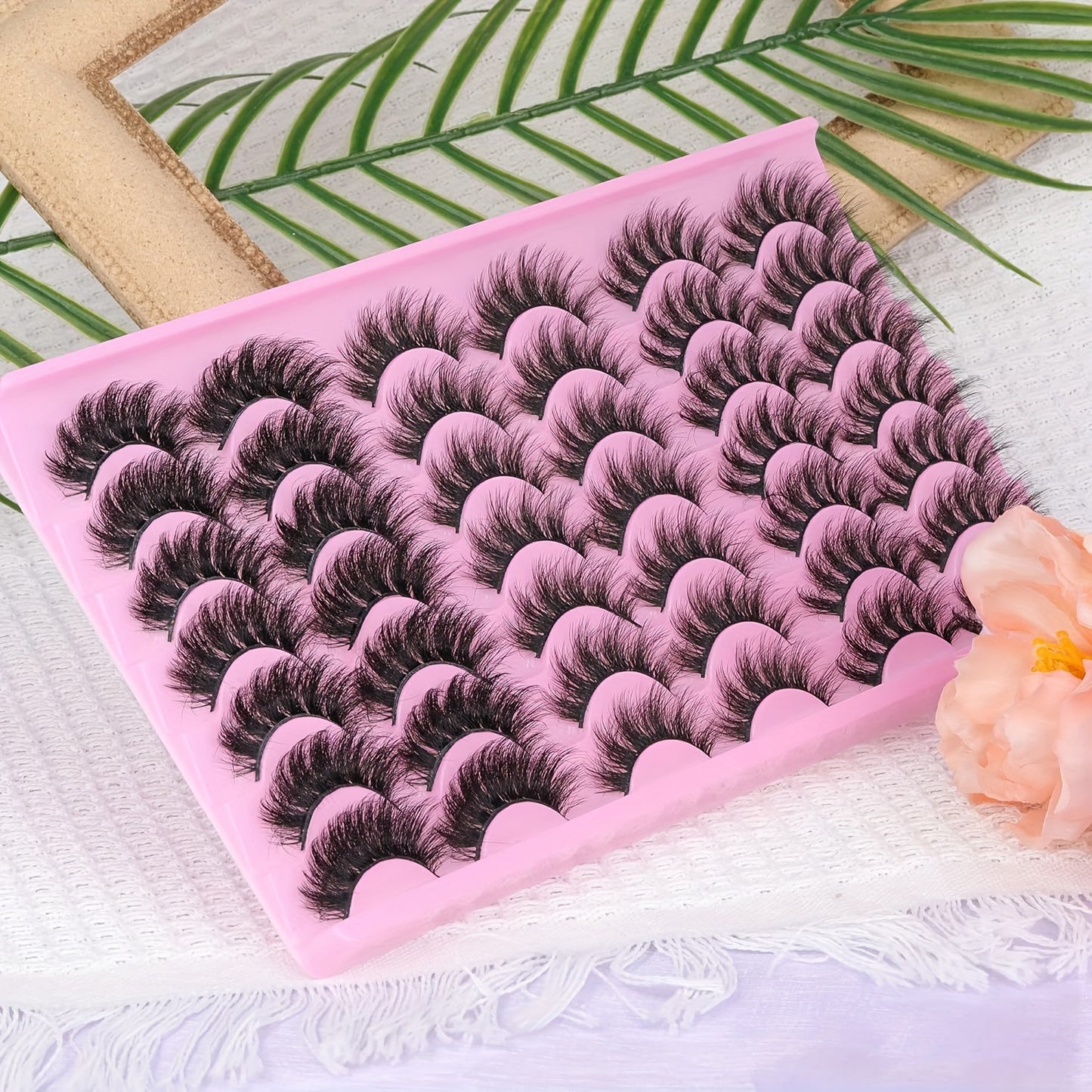 Natural Faux Mink False Eyelashes (21 Pairs)