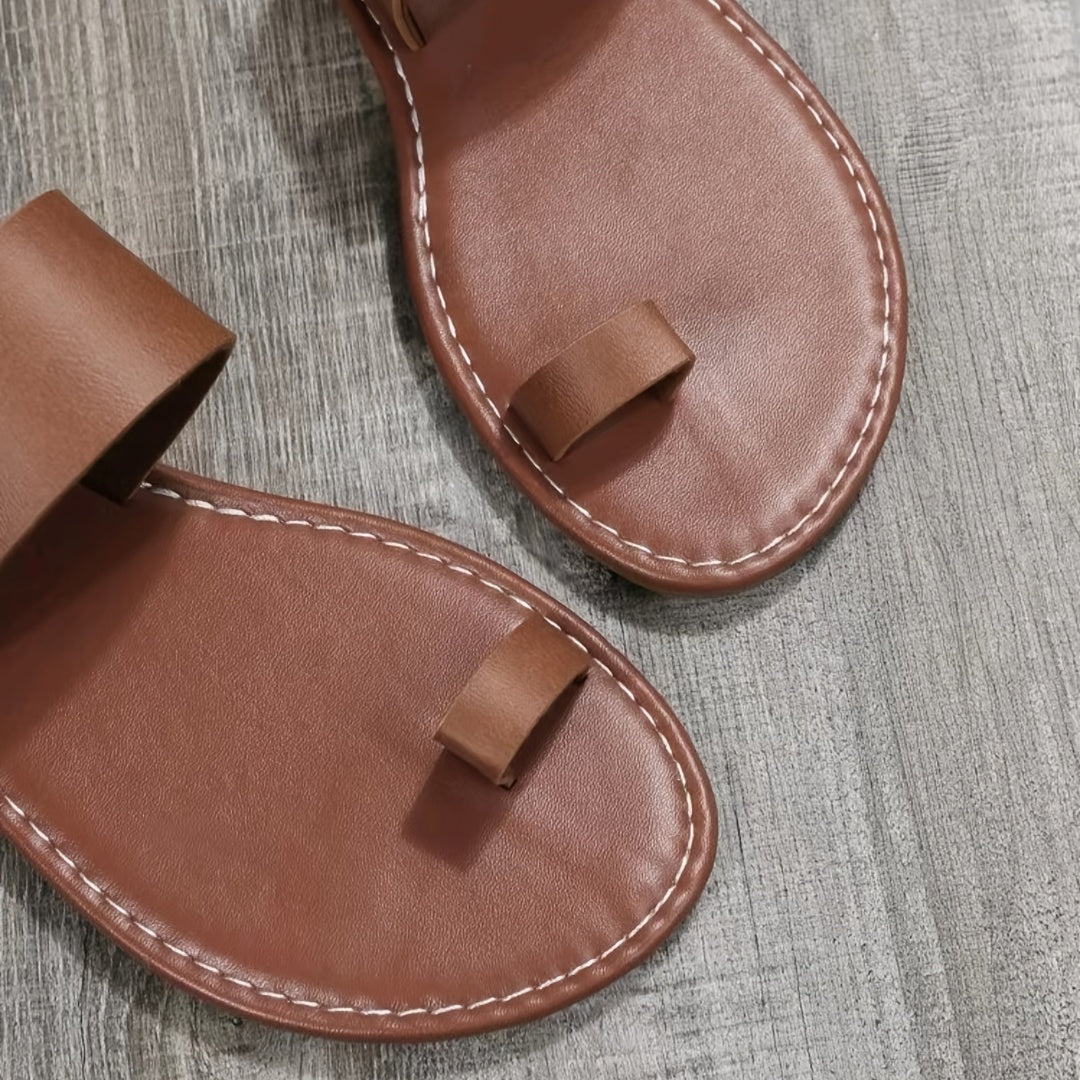 Dark Brown Loop Sandals