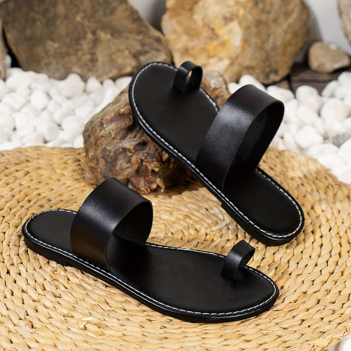 Dark Brown Loop Sandals