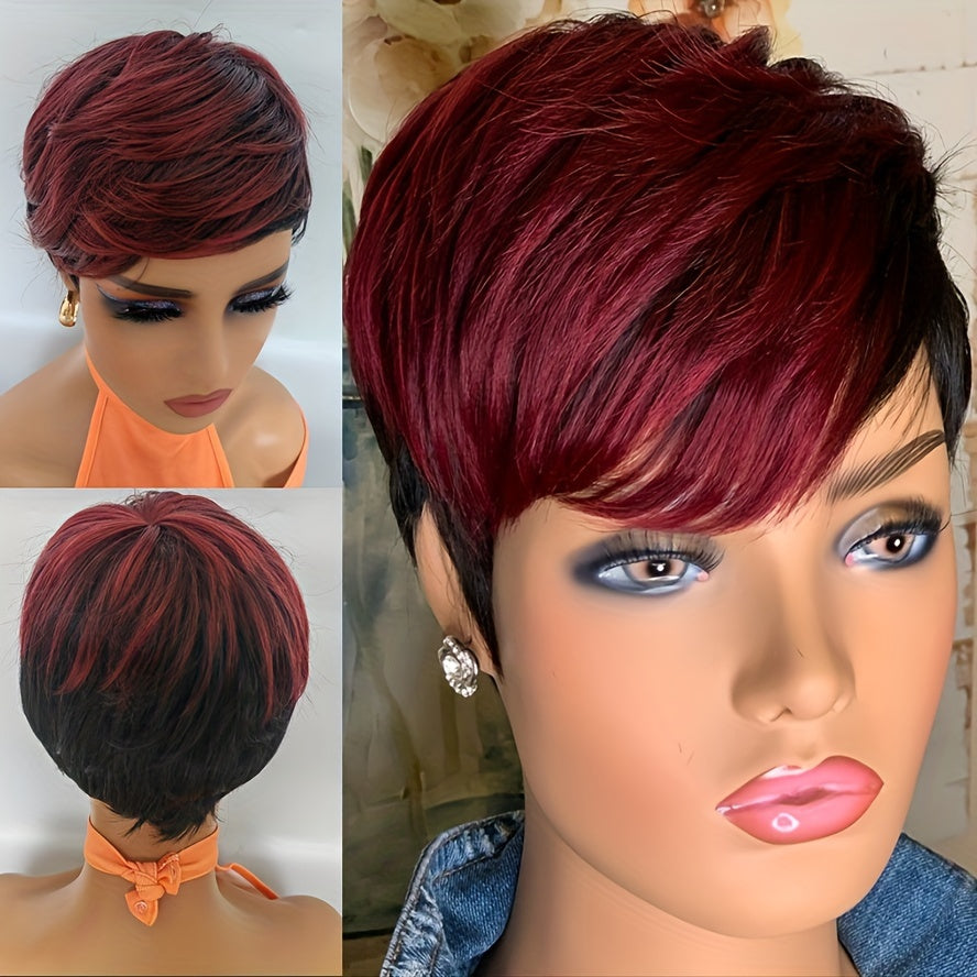 Pixie Cut Wig (Synthetic) 6- inch 150% Density