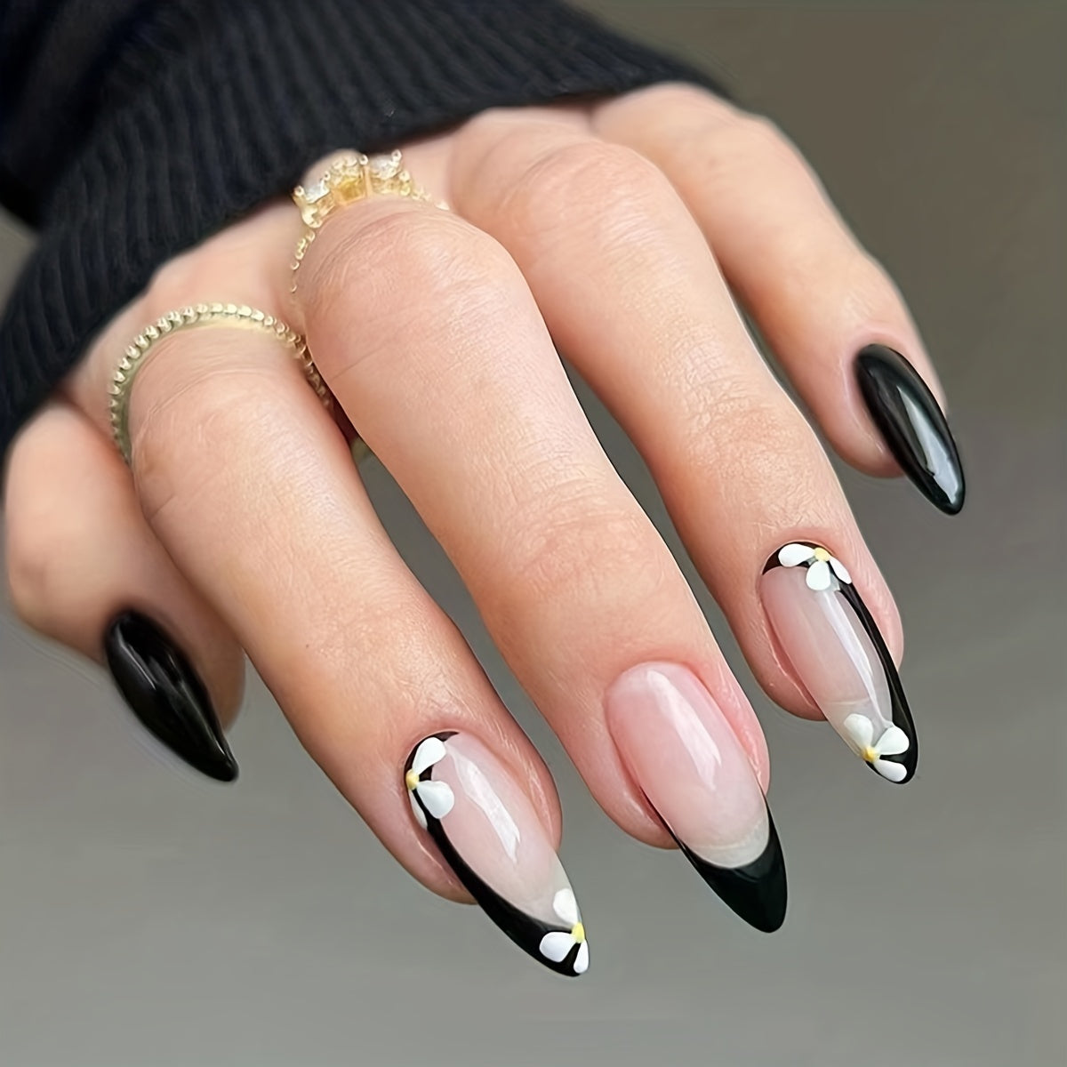 Dark Red Press On Nails(24 Pcs)