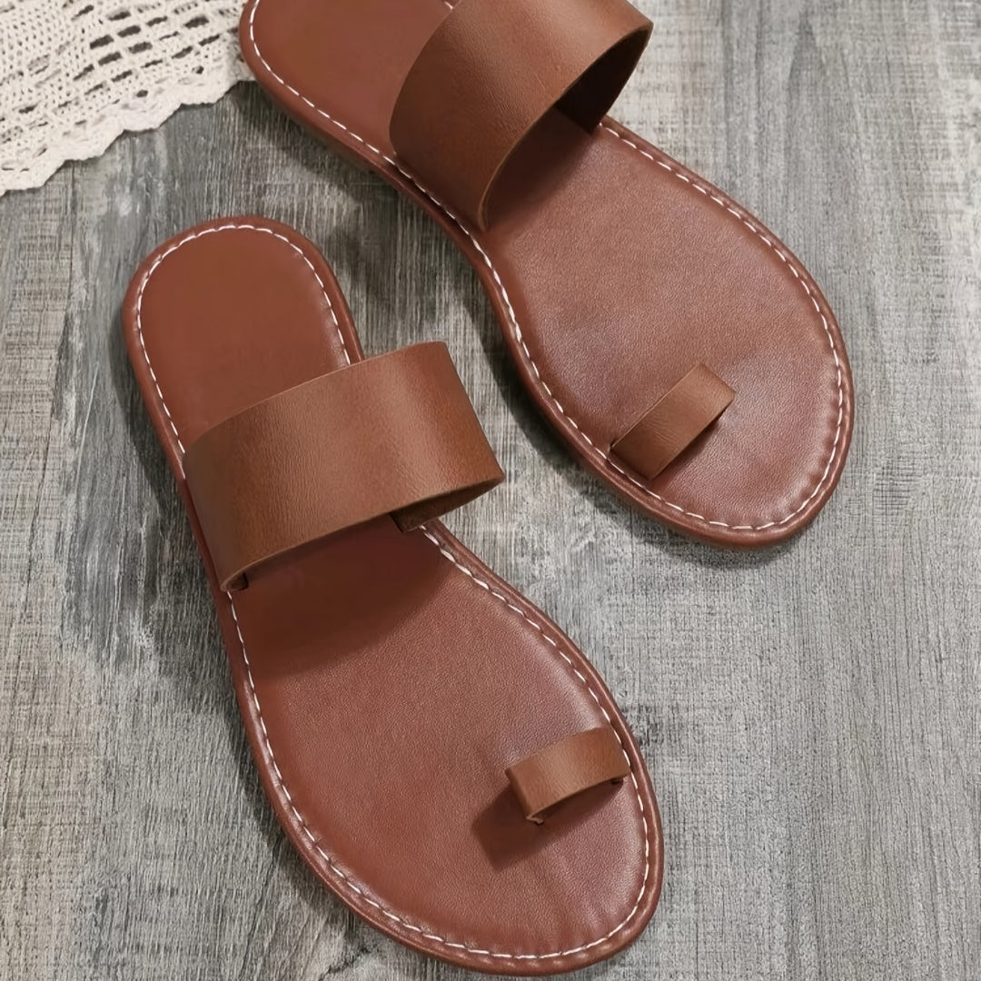 Dark Brown Loop Sandals